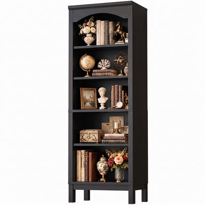 6 Tier Arched Bookshelf, 23.7" Wide