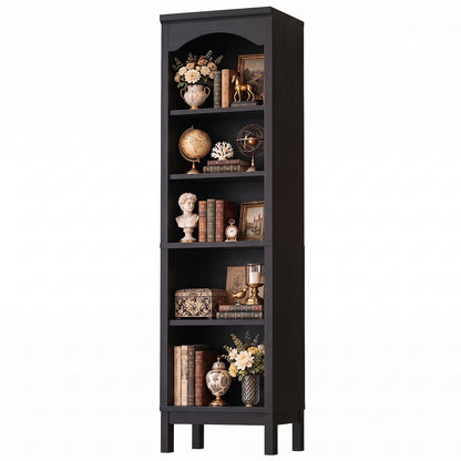 6 Tier Arched Bookshelf, 23.7" Wide