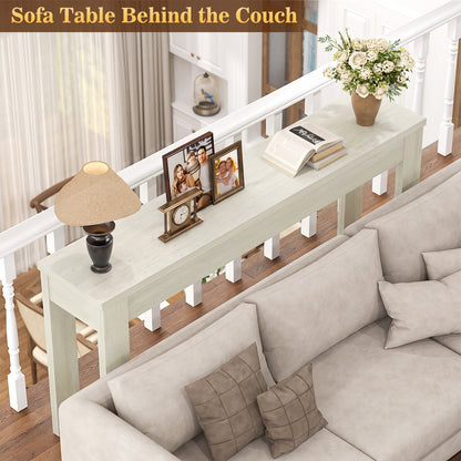 Console Table for Entryway, Farmhouse Sofa Tables Narrow Long