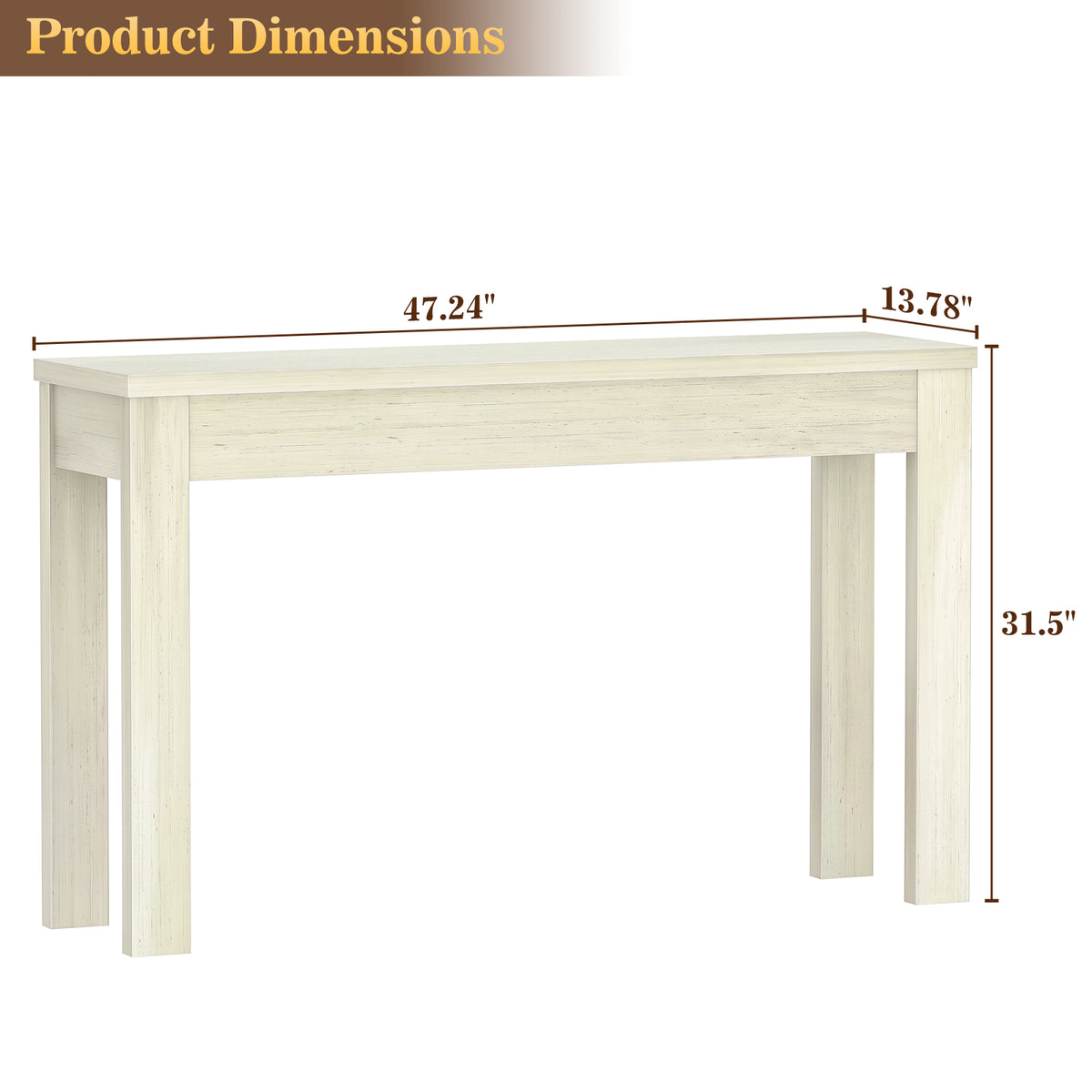 Console Table for Entryway, Farmhouse Sofa Tables Narrow Long