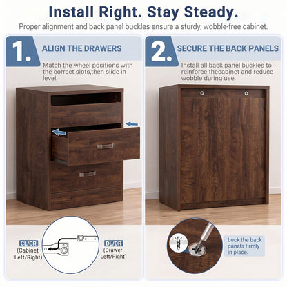 Closet Drawers Wood Closet Organizers and Storage with 3 Drawers